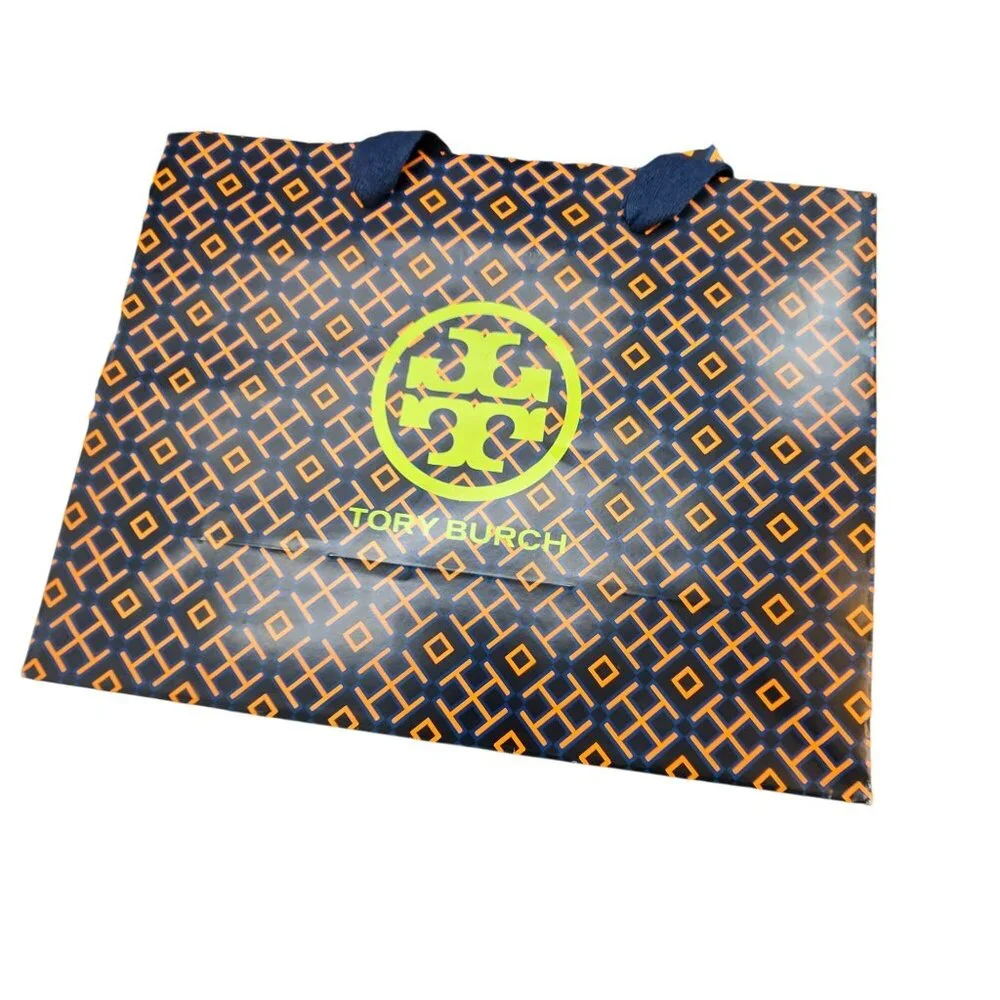 Tory Burch Logo Paper Shopping Bags With Tissue Set Gift Bags Movie Props VR1813